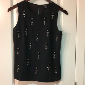 Ann Taylor Jewel Beaded Top